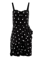 Marc By Marc Jacobs Hot Polka Dot Gathered Waist Silk Dress