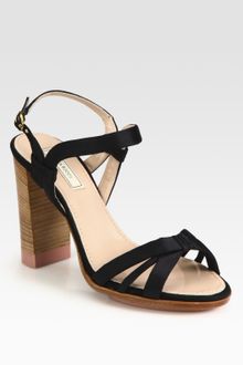 Nina Ricci Satin Slingback Sandals - Lyst