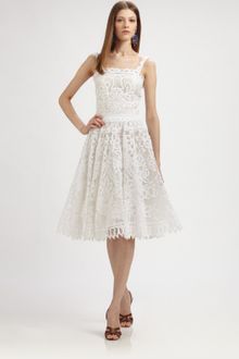 Oscar de la Renta Battenberg Lace Dress - Lyst