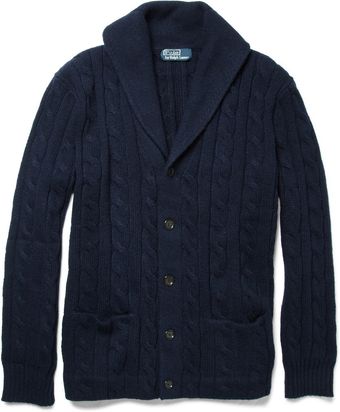 Cable-knit Cotton and Cashmere Cardigan 