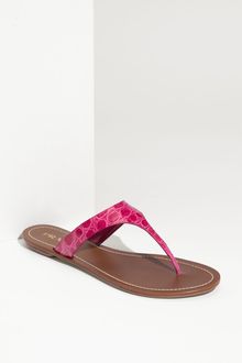 Prada Crocco Thong Sandal - Lyst