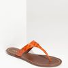 Prada Crocco Thong Sandal in Orange - Lyst