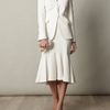 Alexander Mcqueen Leaf Crepe Skirt in White - Lyst