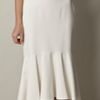 Alexander Mcqueen Leaf Crepe Skirt in White - Lyst