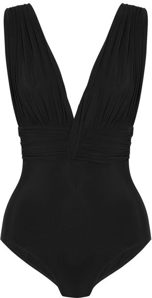 Lanvin Ruched Swimsuit - Lyst