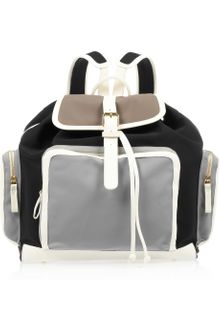 Pierre Hardy Leather-trimmed Neoprene Backpack - Lyst