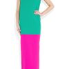 Roksanda Ilincic Remy Colorblock Woolcrepe Gown in Blue (aqua) - Lyst