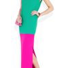 Roksanda Ilincic Remy Colorblock Woolcrepe Gown in Blue (aqua) - Lyst