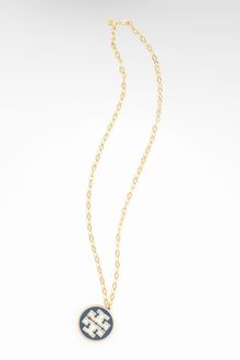 Tory Burch Logo Pendant Necklace - Lyst