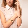 Asos Collection Asos Thin Smooth Double Cuffs in Gold - Lyst
