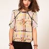 Asos Collection Asos Woven Tshirt with Mixed Square Print in Multicolor (multi) - Lyst