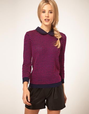  Asos Jumper with Fabric Collar 