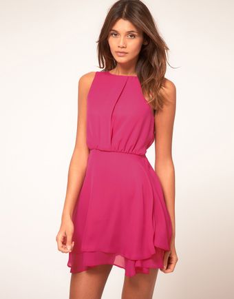 ASOS Collection Asos Sleeveless Mini Dress with Double Skirt - Lyst