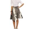 Balenciaga Pleat Tucked Silk Shantung Skirt in Black (black white) - Lyst