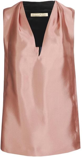  Double Faced Silk Miroir Top 