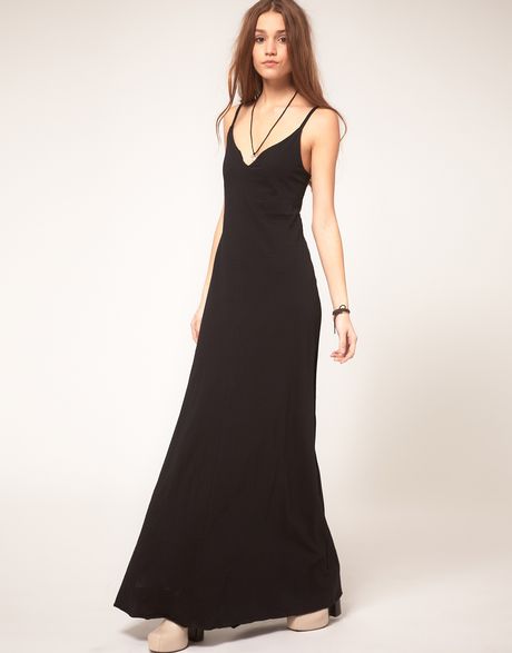 Diesel Zip Back Maxi Dress in Black - Lyst