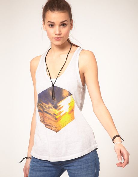 Diesel Cube Printed Vest in White (offwhite) - Lyst
