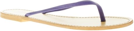 J.crew Leather Capri Sandals in Blue (african violet) - Lyst