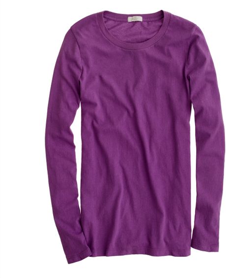 J.crew Tissue Longsleeve Tee in Purple (bright hyacinth) - Lyst