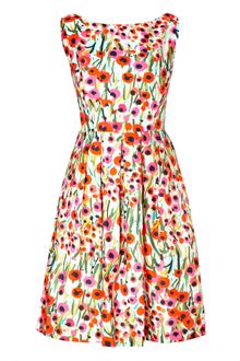 Milly Multicolor Pleated Swing Dress - Lyst