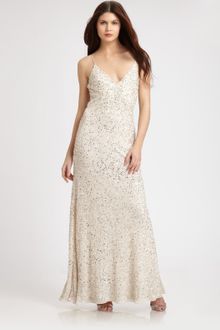 Aidan Mattox Sequined Gown - Lyst