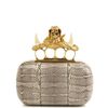 Alexander Mcqueen Ayres Snake Knuckleduster Clutch in Gray (grey) - Lyst