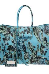 Balenciaga Paper Printed Leather Tote Bag