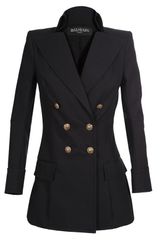 Balmain Cotton Gabardine Military Jacket