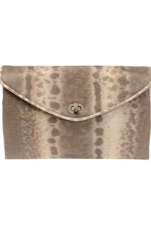 Bottega Veneta Karung Snakeskin Clutch - Lyst