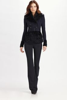 Burberry Prorsum Wool/cashmere & Rabbit Jacket - Lyst