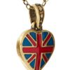 Cath Kidston Antique Brass Tiny Union Jack Heart Pendant Necklace in Gold - Lyst