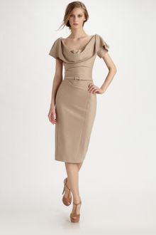 Donna Karan New York Wool Jersey Drape Dress - Lyst