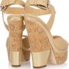 Giuseppe Zanotti Leather and Cork Platform Sandals in Gold - Lyst