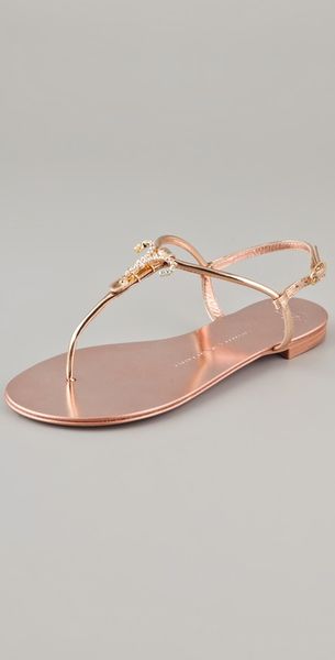 Giuseppe Zanotti Zodiac Collection Flat Sandals - Lyst