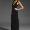 Halston Heritage Twist Front Gown in Black - Lyst