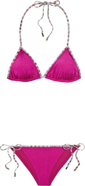 Matthew Williamson Printed Triangle Bikini in Purple (fuchsia) - Lyst