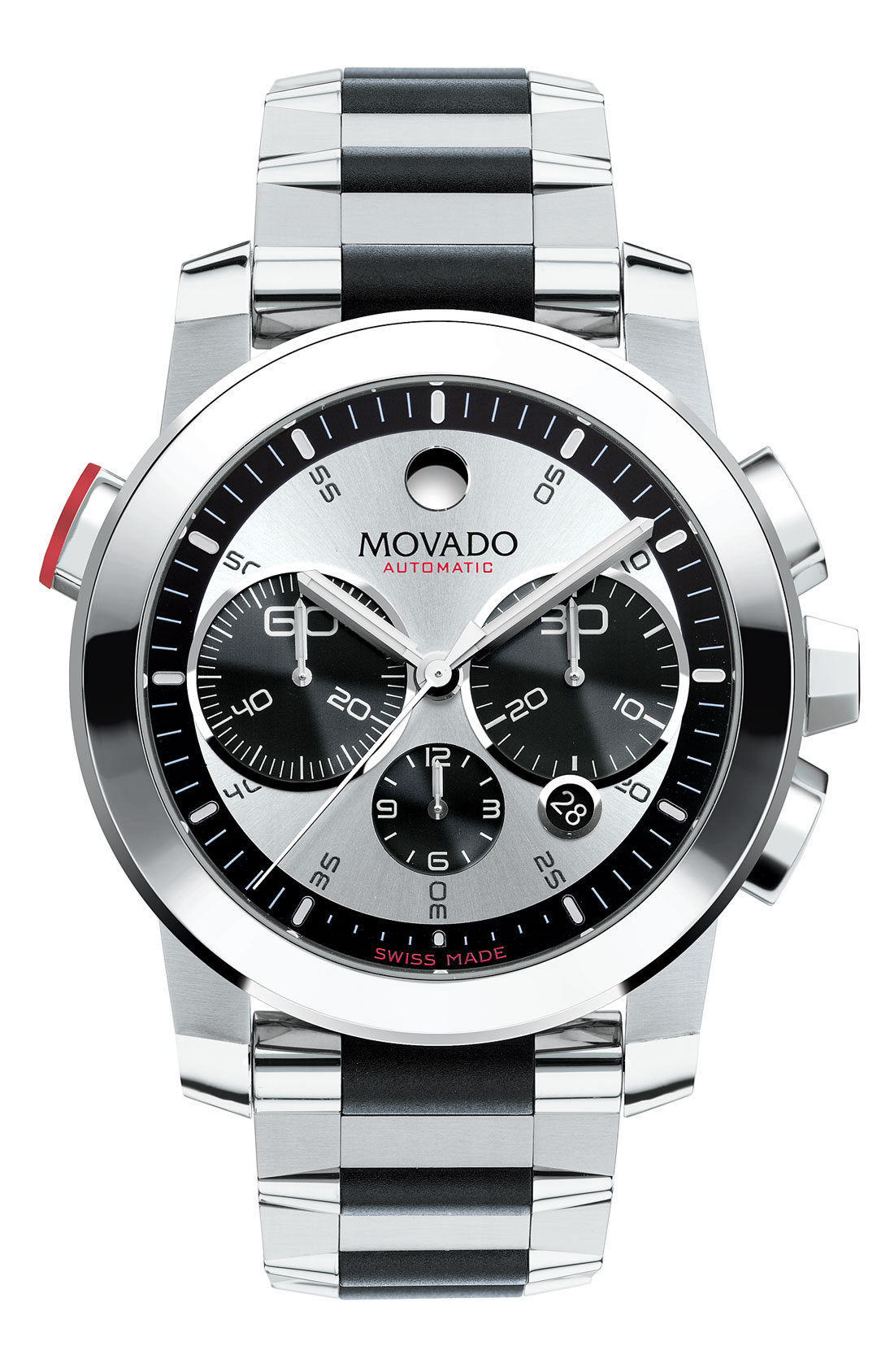 Movado Vizio Automatic Chronograph Bracelet Watch in Silver for Men