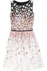 RED Valentino Floral-print Satin-twill Dress