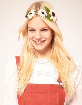 Asos Flower Hessian Headband - Lyst