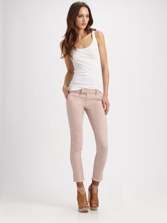 Vince Cropped Skinny Trousers - Lyst
