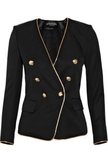 Balmain Wool Jacket - Lyst