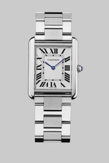 Cartier Tank Solo Stainless Steel Watch On Bracelet - Lyst