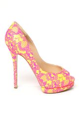 Nicholas Kirkwood Lace Peep-Toe Platform Pump