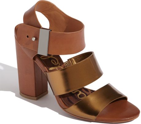 Sam Edelman Yelena Sandal in Brown (bronze/ saddle leather) - Lyst