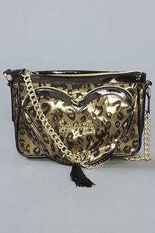 Betsey Johnson The Betseyville Tassel My Heart Cross Body in Gold - Lyst