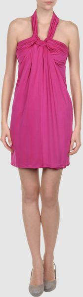 Laltramoda Short Dress in Pink (fuchsia) - Lyst
