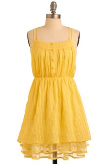ModCloth Liked and Lovely Dress in Goldenrod - Lyst