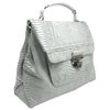 Nina Ricci Fold Over Shoulder/Handheld In Python in Gray (cream) - Lyst