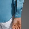 Vince 1/2 Placket Blouse in Blue (blue sky) - Lyst