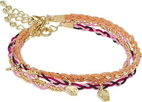 Asos Collection Asos Pack Of Three Skull Friendship Bracelets in Multicolor (multi) - Lyst
